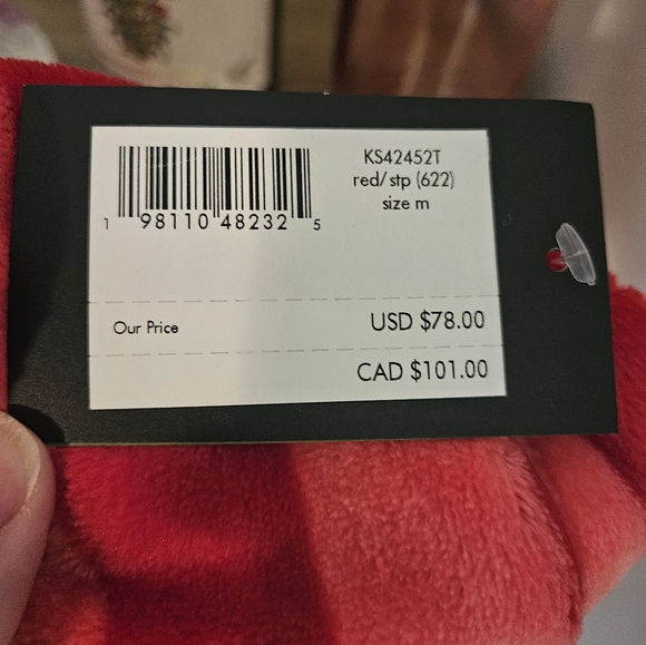 Kate Spade Chenille Striped Holiday Robe! NWT - Picture 6 of 8